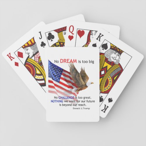 Flag  Eagle Donald J Trump Quote Poker Cards