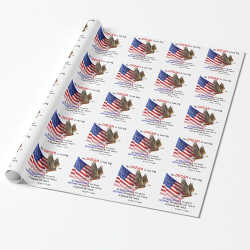 Flag  Eagle Donald J Trump Quote Wrapping Paper