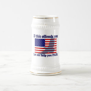 Flag & Eagle Patriot - USA Flag Beer Stein