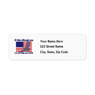 Flag & Eagle Patriot - USA Flag Label