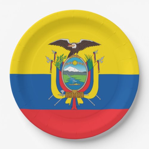 Flag Ecuador Paper Plates