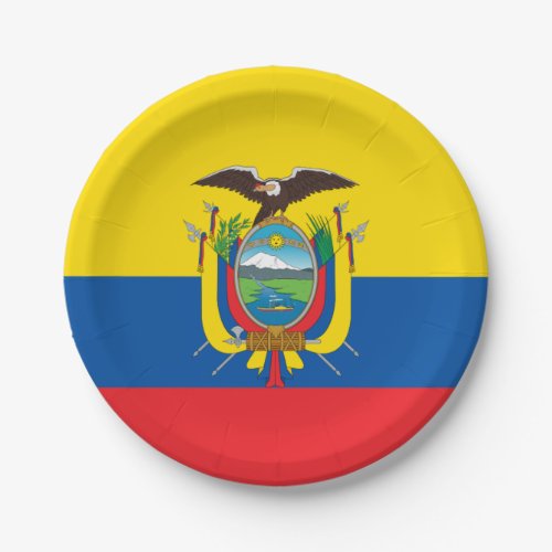 Flag Ecuador Paper Plates