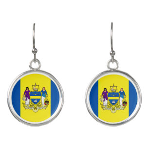 Flag/ Emblem of Philadelphia, PA Earrings