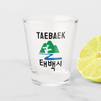 Flag emblem of Taebaek, South Korea Shot Glass