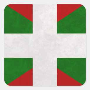 Flag Euskadi Pays Basque Square Sticker