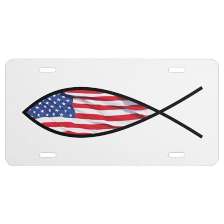 Flag Fish License Plate