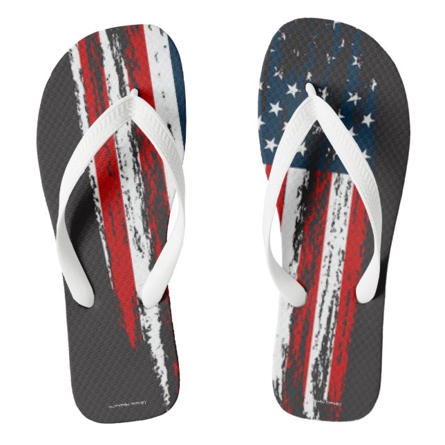 Flag Flip Flop Olympian Effort Designs (Footbed)