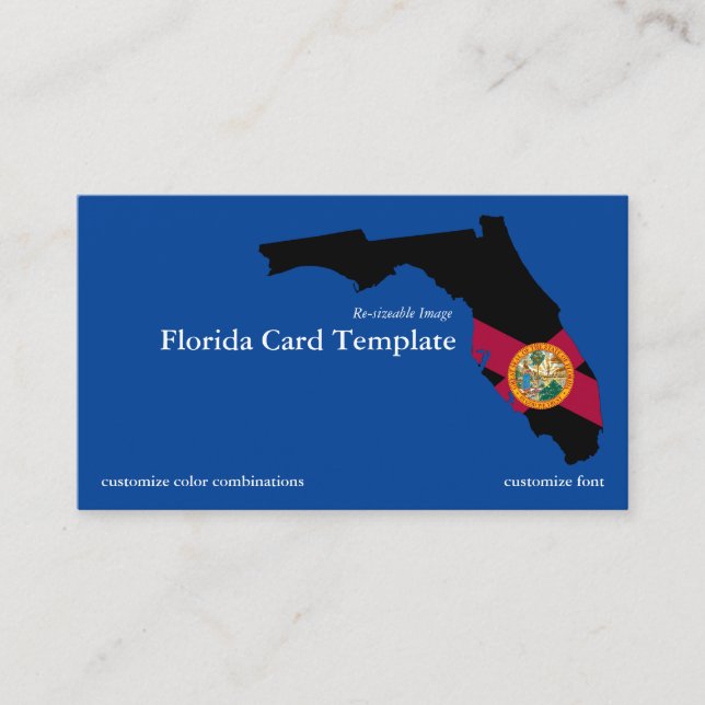 Flag Florida State Business Card (Front)