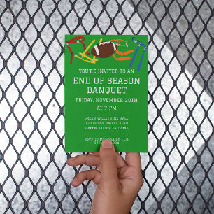 Flag Football Banquet End of Season Party Invitation