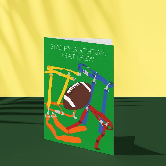 Flag Football Coach Player Personalized Card (Creator Uploaded)