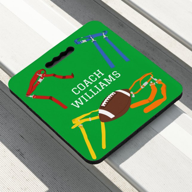 Flag Football Coach Player Personalized Seat Cushion (In Situ)