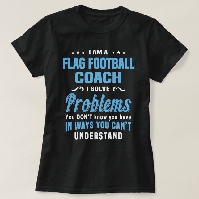 Flag Football Coach T-Shirt (Design Front)