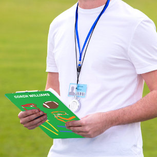 Flag Football Coaches Personalized Clipboard