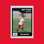 Flag Football Custom Photo Trading Cards<br><div class="desc">Celebrate your favorite flag football player with their own custom trading cards. These cards are ready to be customized with all of their details. On the front is a spot for you to upload a photo and add their name, jersey number and team name. The reverse side also has their...</div>