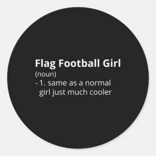Flag Football Definition Description Classic Round Sticker
