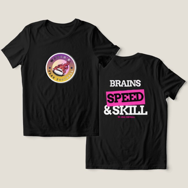 Flag Football Flamed Hype Tri-Blend Shirt (Design Front & Back)