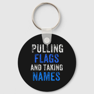 Flag Football For Guys Or Girls Who Love Football Keychain