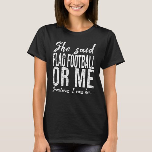 Flag Football funny sports gift T_Shirt