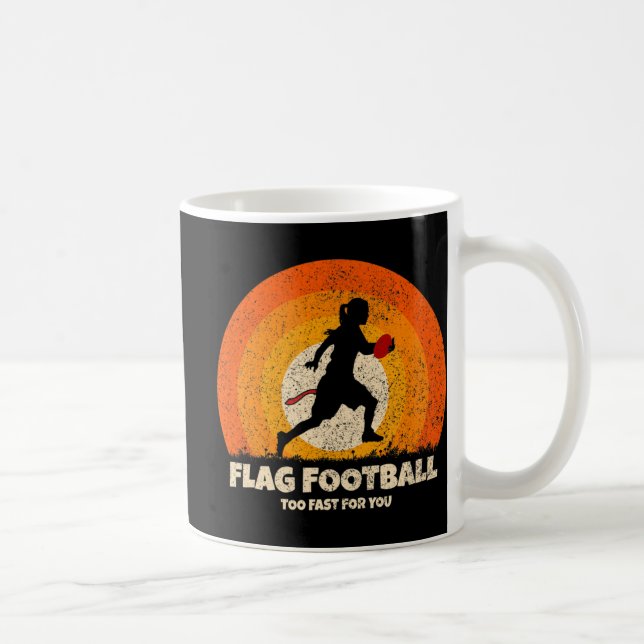 Flag Football Girl Women Fast for you on Flag Foot Coffee Mug (Right)