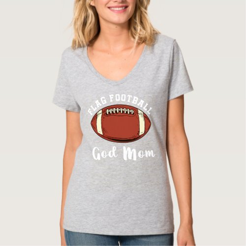 Flag Football God Mom Matching Family Matching T_Shirt