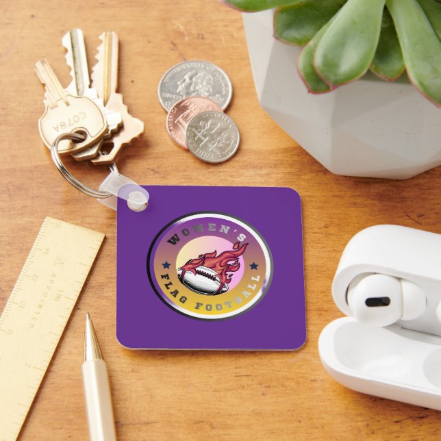 Flag Football Hype  Keychain (Desk)
