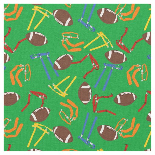 Flag Football Patterned Fabric