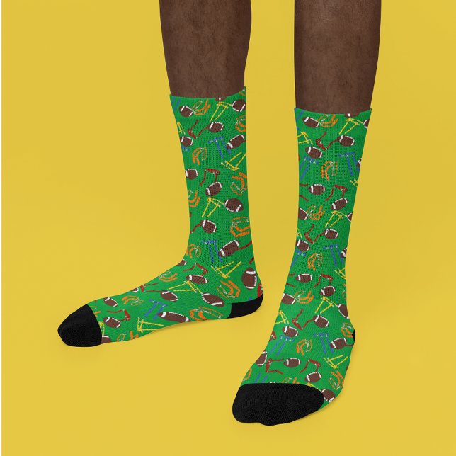Flag Football Patterned Socks (Creator Uploaded)