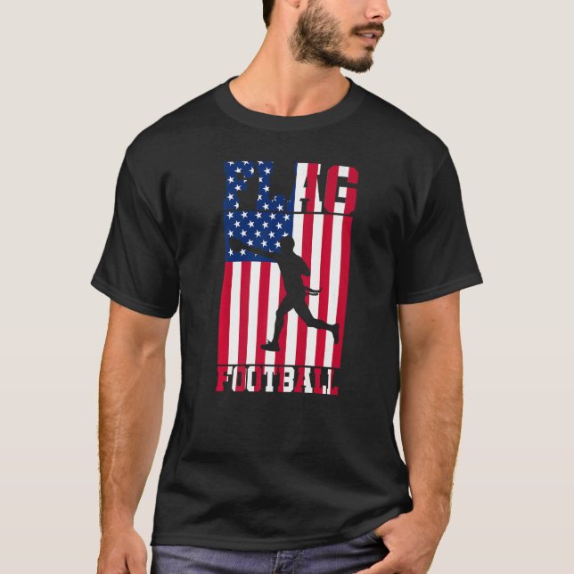 Flag Football USA Women Men Girls Boys   T-Shirt (Front)