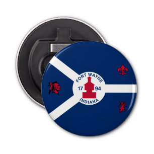 Flag Fort Wayne, Indiana Bottle Opener