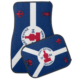 Flag Fort Wayne, Indiana Car Floor Mat