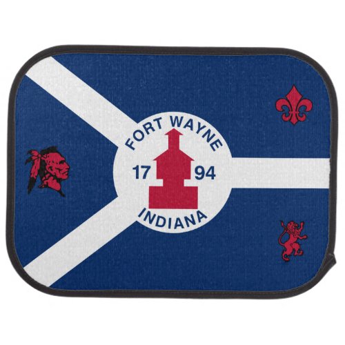 Flag Fort Wayne Indiana Car Floor Mat