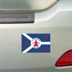 Flag Fort Wayne, Indiana Car Magnet