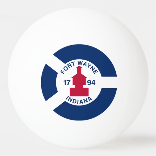 Flag Fort Wayne Indiana Ping_Pong Ball