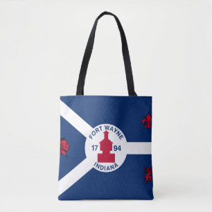 Flag Fort Wayne, Indiana Tote Bag