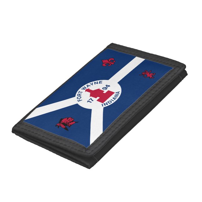 Flag Fort Wayne, Indiana Trifold Wallet (Bottom)