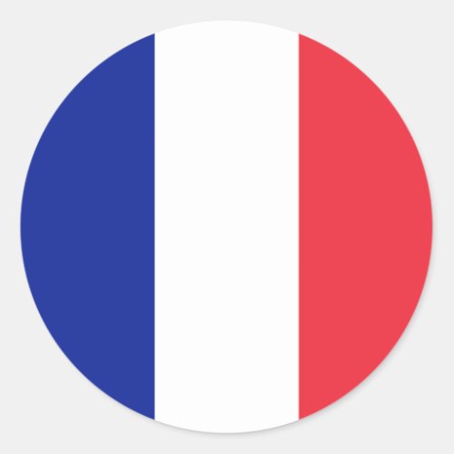 Flag France Tricolor Classic Round Sticker