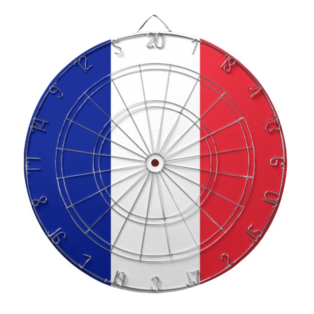 Flag France Tricolor Dart Board (Front)