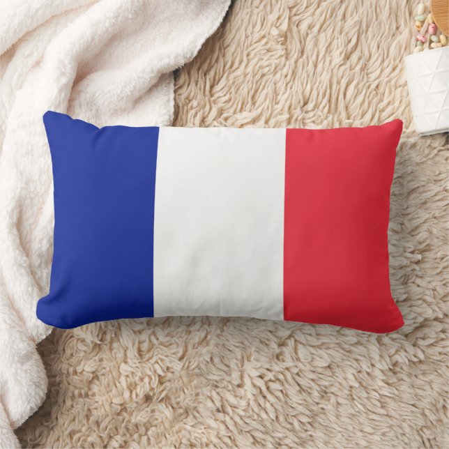 Flag France Tricolor Lumbar Pillow (Blanket)