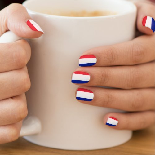 Flag France Tricolor Minx Nail Art