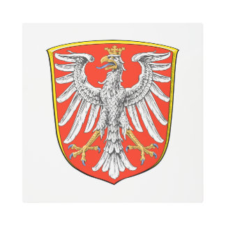 Flag Frankfurt Main city germany symbol emblem Metal Print