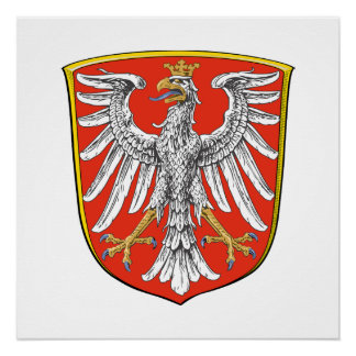 Flag Frankfurt Main city germany symbol emblem Poster