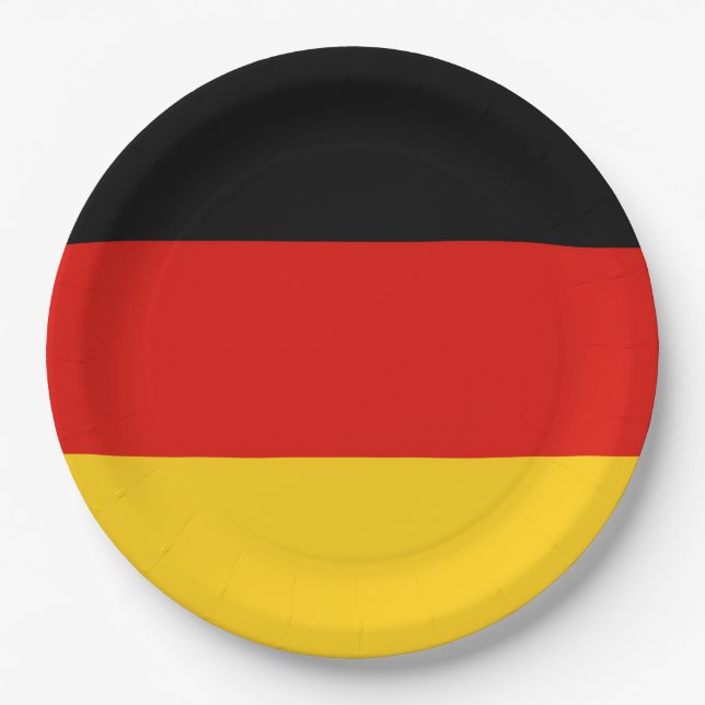 Flag Germany tricolor Paper Plates (Front)