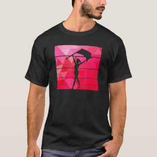 Flag Girl Color Guard Winter Guard Flag Spinning P T-Shirt