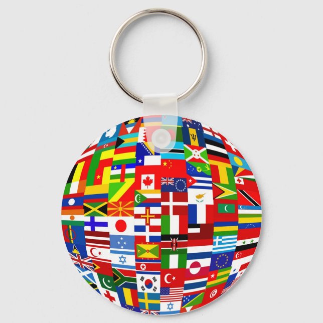 Flag Globe Keychain (Front)