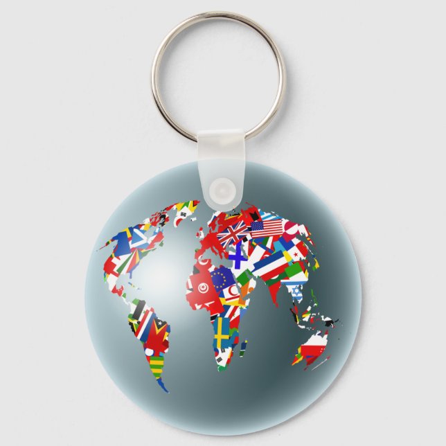 Flag Globe Keychain (Front)