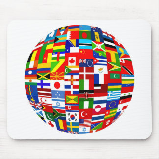Flag Globe Mouse Pad