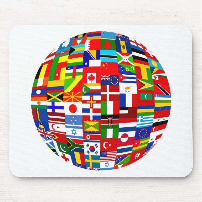 Flag Globe Mouse Pad (Front)
