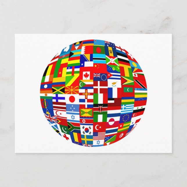 Flag Globe Postcard (Front)