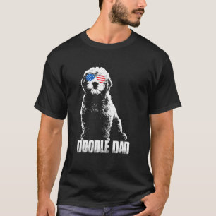 Flag Goldendoodle The Dood Gift Dad Mom Kids T-Shirt
