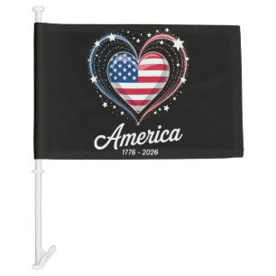 Flag Heart 1776 2026 July 4th 250th Birthday